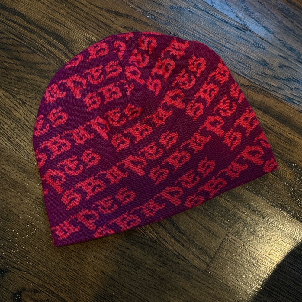 Shapes USA red pink logo beanie